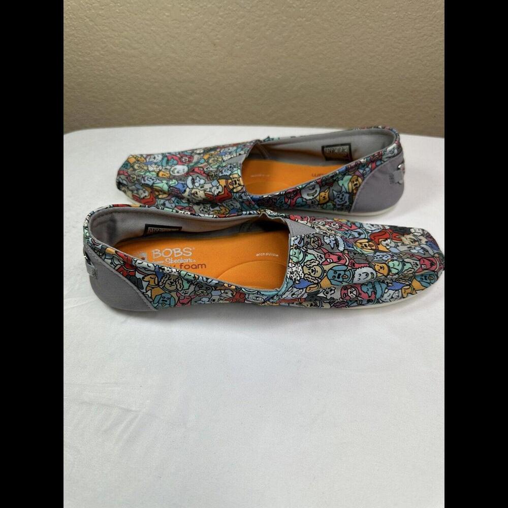 Skechers Women's BOBS for Dogs Slip On Plush Woof Dog Party Flat Multi Size 10 - Picture 3 of 8